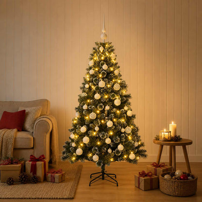 vidaXL Artificial Christmas Tree with Bauble 120 cm 150 LEDs
