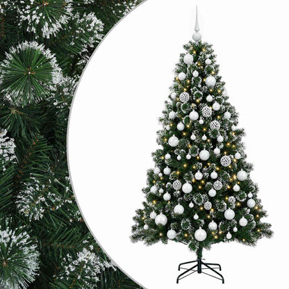 vidaXL Artificial Christmas Tree with Bauble 210 cm 300 LEDs