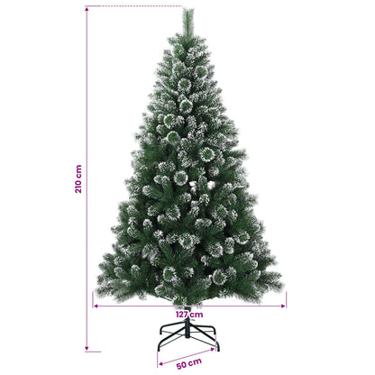vidaXL Artificial Christmas Tree with Bauble 210 cm 300 LEDs