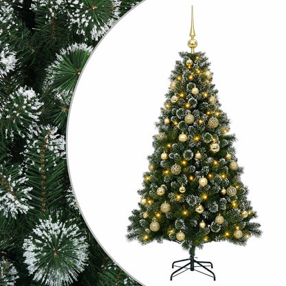 vidaXL Artificial Christmas Tree with Bauble 120 cm 150 LEDs