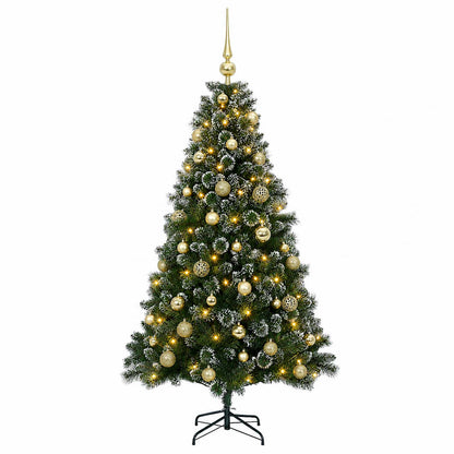 vidaXL Artificial Christmas Tree with Bauble 120 cm 150 LEDs