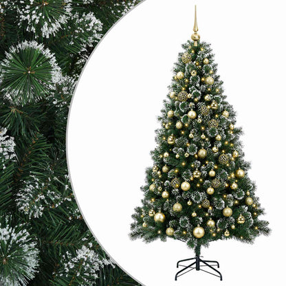 vidaXL Artificial Christmas Tree with Bauble 210 cm 300 LEDs
