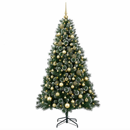 vidaXL Artificial Christmas Tree with Bauble 210 cm 300 LEDs