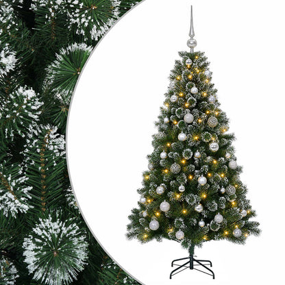vidaXL Artificial Christmas Tree with Bauble 120 cm 150 LEDs