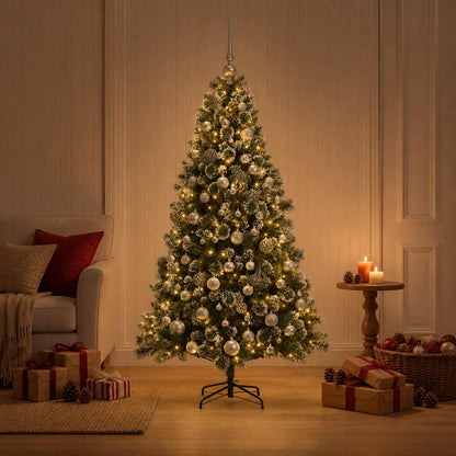 vidaXL Artificial Christmas Tree with Bauble 240 cm 300 LEDs