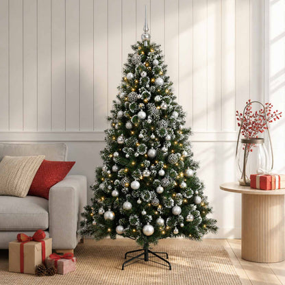 vidaXL Artificial Christmas Tree with Bauble 240 cm 300 LEDs