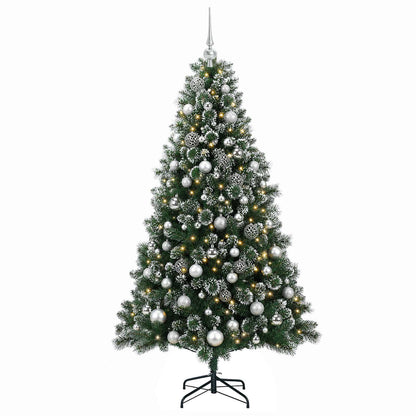 vidaXL Artificial Christmas Tree with Bauble 210 cm 300 LEDs