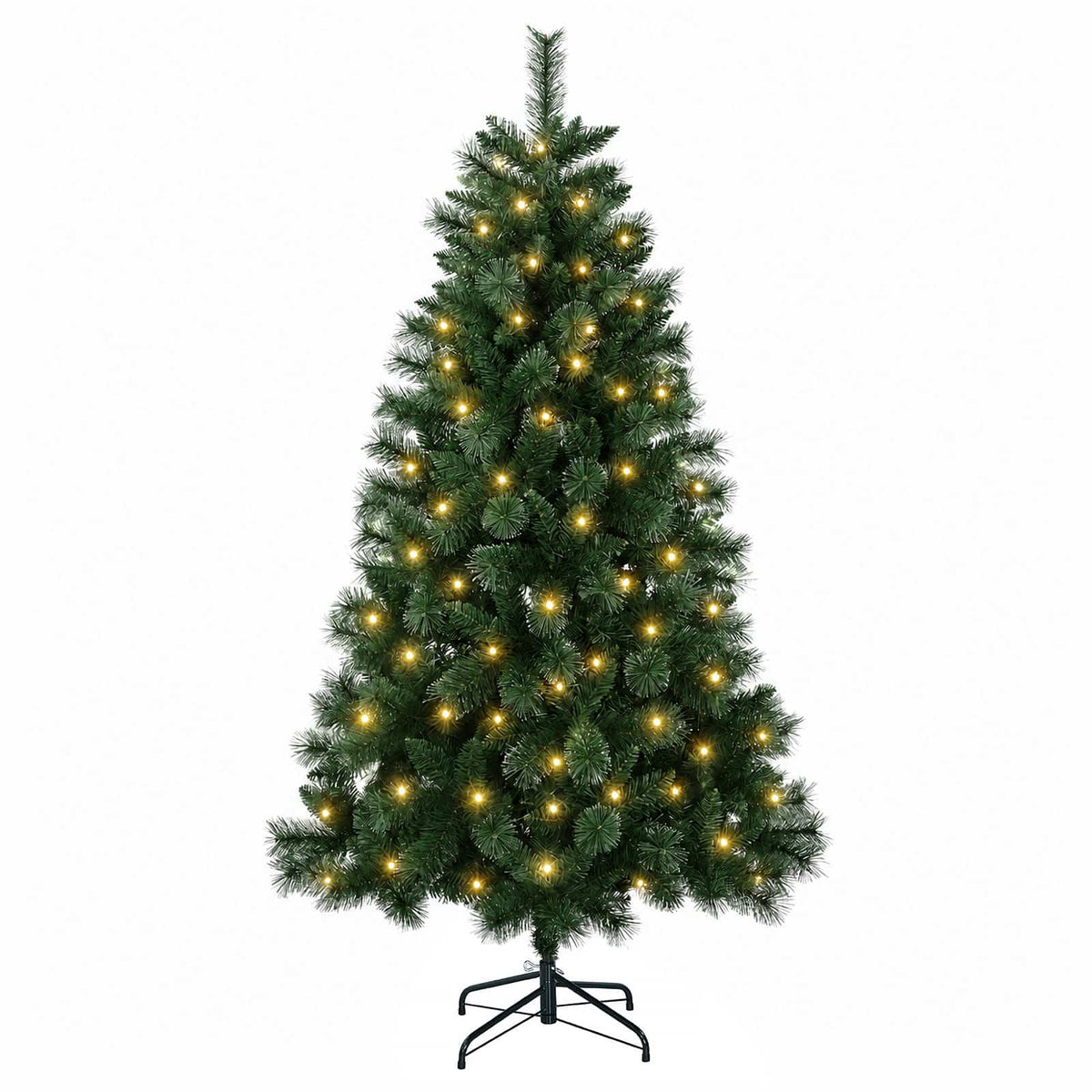 vidaXL Artificial Christmas Tree 150 cm 150 LEDs Warm White