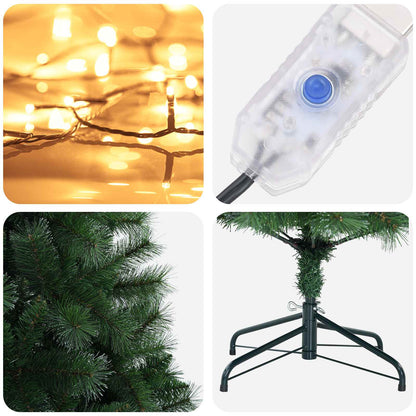 vidaXL Artificial Christmas Tree 210 cm 300 LEDs Warm White