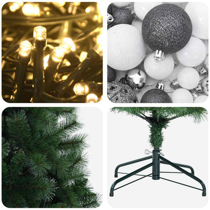 vidaXL Artificial Christmas Tree with Bauble 120 cm 150 LEDs