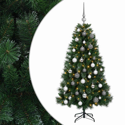vidaXL Artificial Christmas Tree with Bauble 120 cm 150 LEDs
