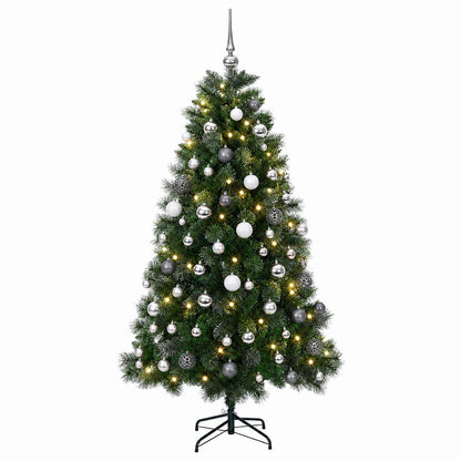 vidaXL Artificial Christmas Tree with Bauble 210 cm 300 LEDs