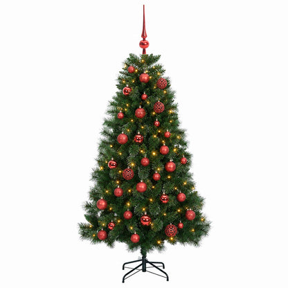 vidaXL Artificial Christmas Tree with Bauble 120 cm 150 LEDs