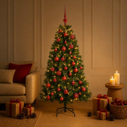 vidaXL Artificial Christmas Tree with Bauble 120 cm 150 LEDs