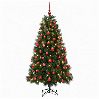 vidaXL Artificial Christmas Tree with Bauble 240 cm 300 LEDs