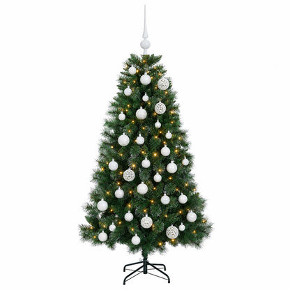 vidaXL Artificial Christmas Tree with Bauble 150 cm 150 LEDs