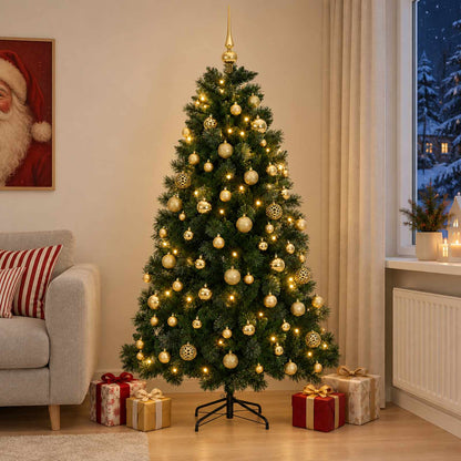 vidaXL Artificial Christmas Tree with Bauble 240 cm 300 LEDs