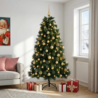 vidaXL Artificial Christmas Tree with Bauble 210 cm 300 LEDs