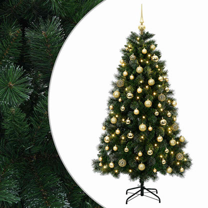 vidaXL Artificial Christmas Tree with Bauble 210 cm 300 LEDs