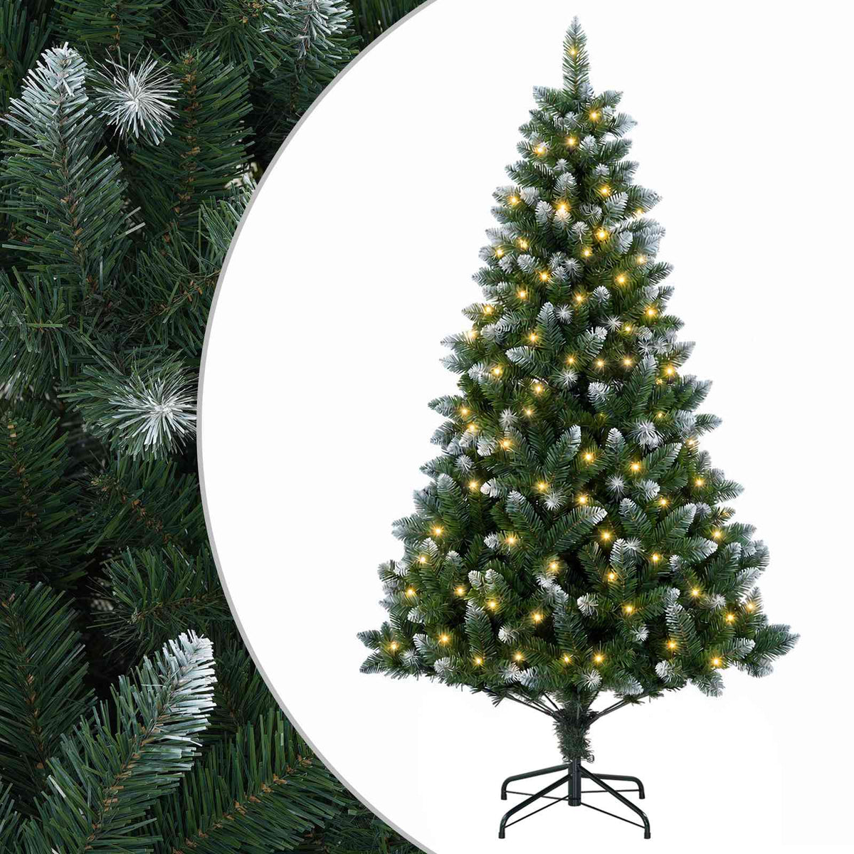 vidaXL Artificial Christmas Tree 210 cm 300 LEDs Warm White