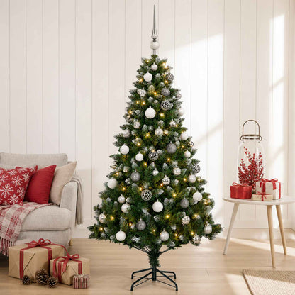 vidaXL Artificial Christmas Tree with Bauble 150 cm 150 LEDs