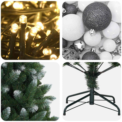 vidaXL Artificial Christmas Tree with Bauble 150 cm 150 LEDs