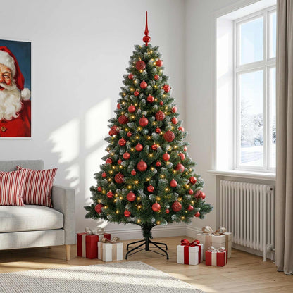 vidaXL Artificial Christmas Tree with Bauble 240 cm 300 LEDs