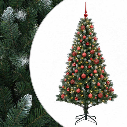 vidaXL Artificial Christmas Tree with Bauble 210 cm 300 LEDs