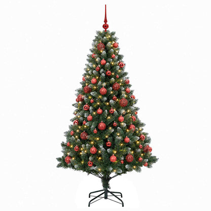 vidaXL Artificial Christmas Tree with Bauble 210 cm 300 LEDs