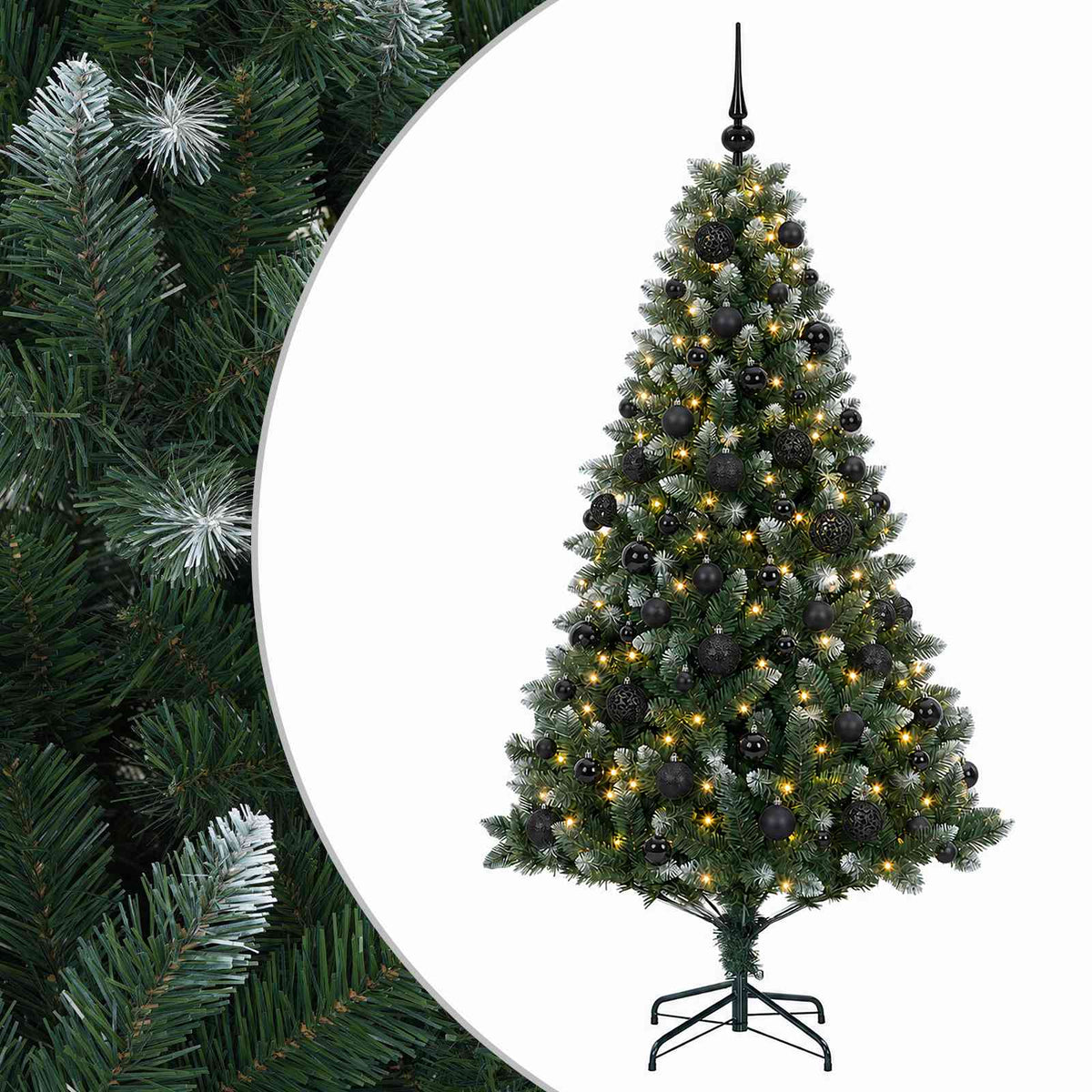 vidaXL Artificial Christmas Tree with Bauble 180 cm 300 LEDs