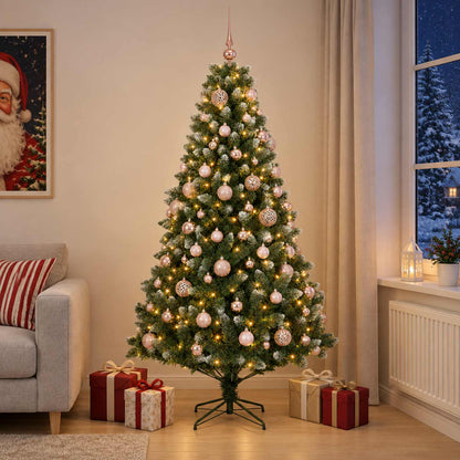 vidaXL Artificial Christmas Tree with Bauble 180 cm 300 LEDs