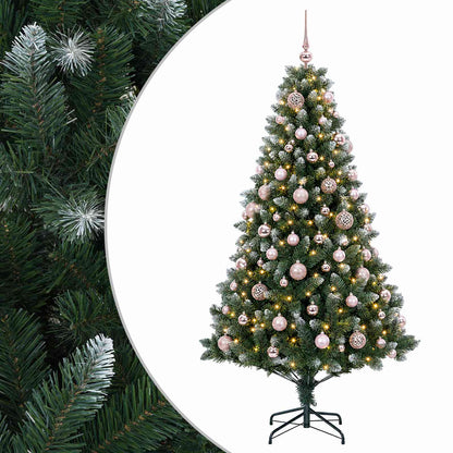 vidaXL Artificial Christmas Tree with Bauble 180 cm 300 LEDs