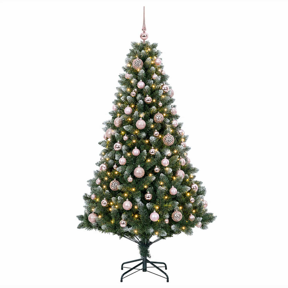 vidaXL Artificial Christmas Tree with Bauble 210 cm 300 LEDs
