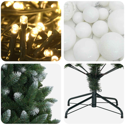 vidaXL Artificial Christmas Tree with Bauble 180 cm 300 LEDs