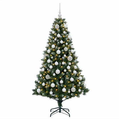 vidaXL Artificial Christmas Tree with Bauble 210 cm 300 LEDs