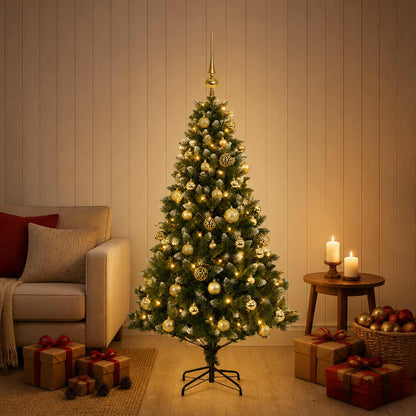 vidaXL Artificial Christmas Tree with Bauble 150 cm 150 LEDs