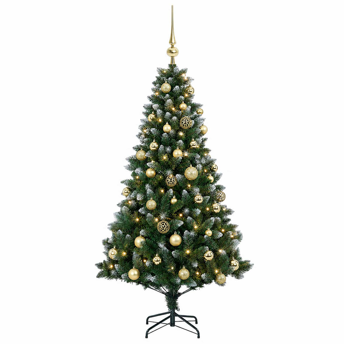 vidaXL Artificial Christmas Tree with Bauble 150 cm 150 LEDs