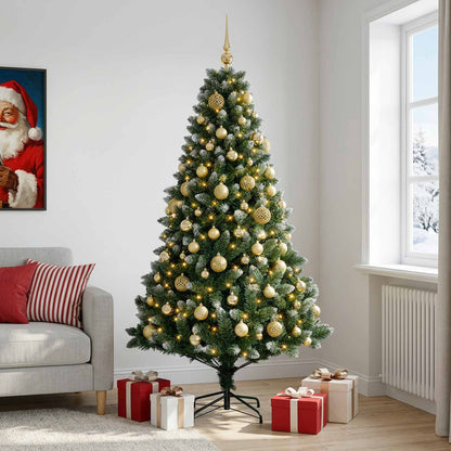 vidaXL Artificial Christmas Tree with Bauble 240 cm 300 LEDs