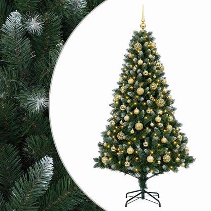 vidaXL Artificial Christmas Tree with Bauble 240 cm 300 LEDs