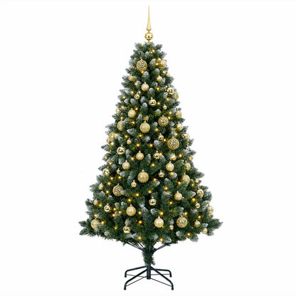 vidaXL Artificial Christmas Tree with Bauble 240 cm 300 LEDs
