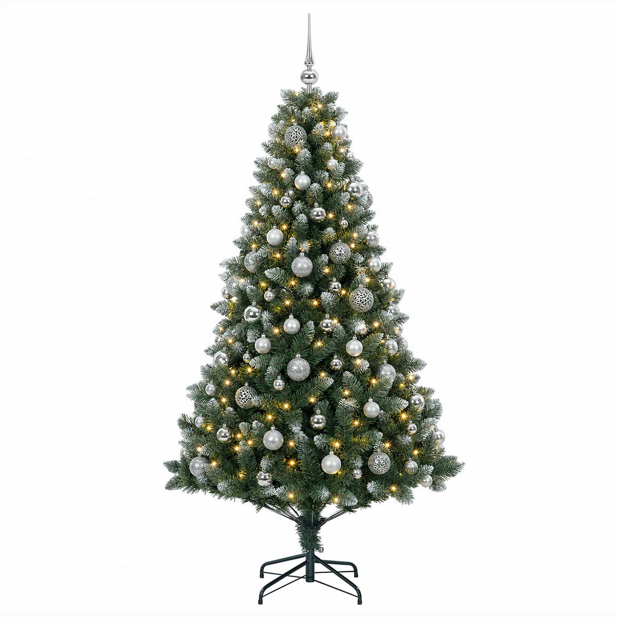 vidaXL Artificial Christmas Tree with Bauble 240 cm 300 LEDs