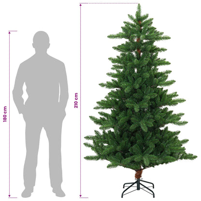 vidaXL Artificial Christmas Tree 210 cm 300 LEDs Warm White