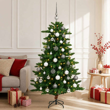 vidaXL Artificial Christmas Tree with Bauble 120 cm 150 LEDs