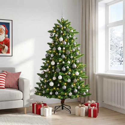 vidaXL Artificial Christmas Tree with Bauble 180 cm 300 LEDs