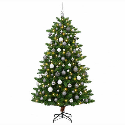 vidaXL Artificial Christmas Tree with Bauble 180 cm 300 LEDs