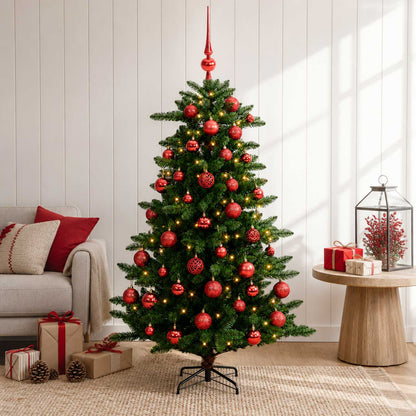 vidaXL Artificial Christmas Tree with Bauble 120 cm 150 LEDs