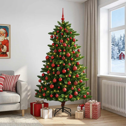 vidaXL Artificial Christmas Tree with Bauble 180 cm 300 LEDs