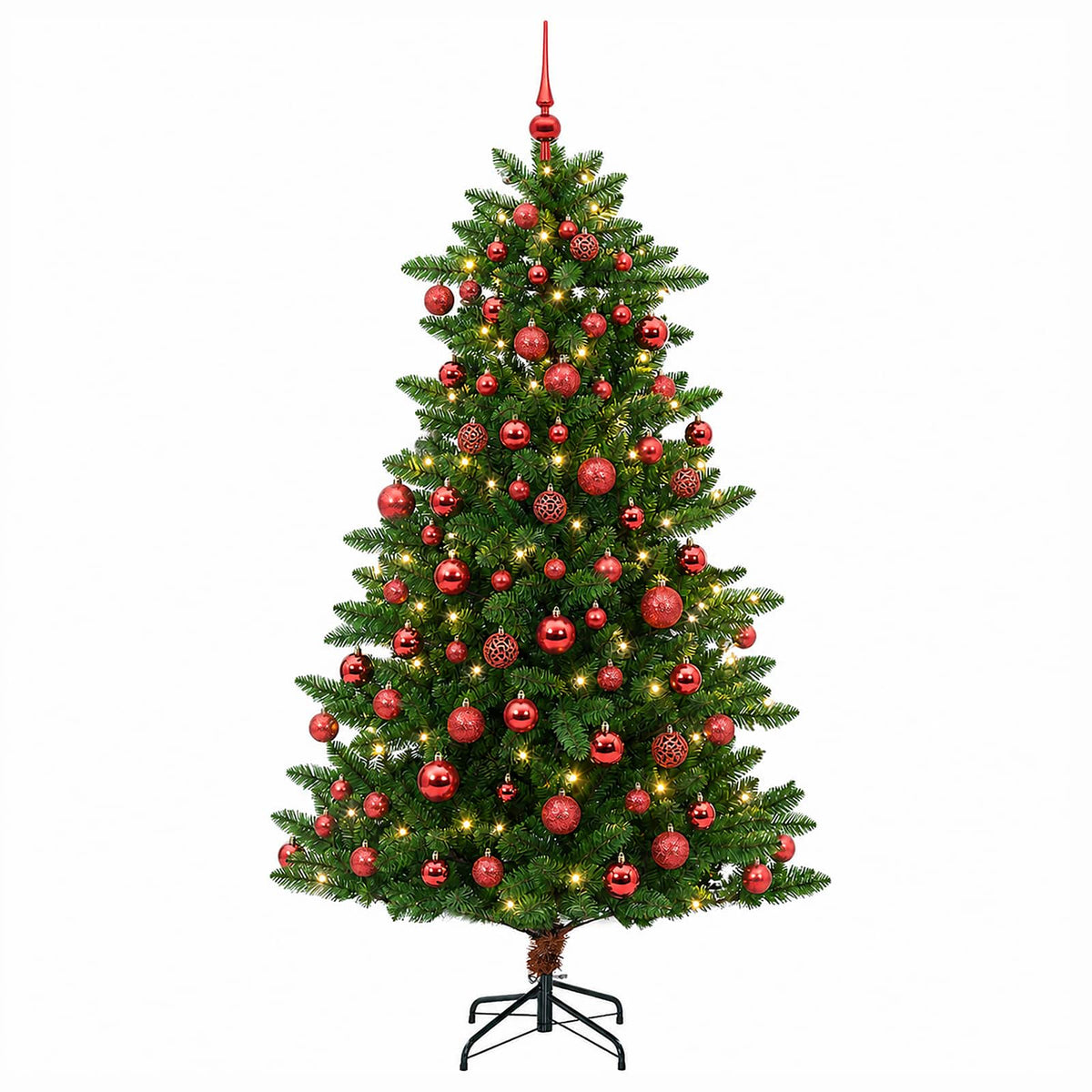 vidaXL Artificial Christmas Tree with Bauble 180 cm 300 LEDs