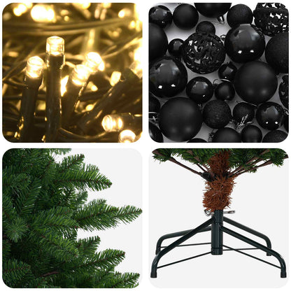 vidaXL Artificial Christmas Tree with Bauble 180 cm 300 LEDs