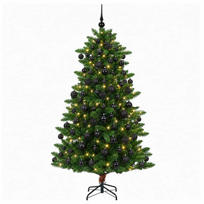 vidaXL Artificial Christmas Tree with Bauble 180 cm 300 LEDs